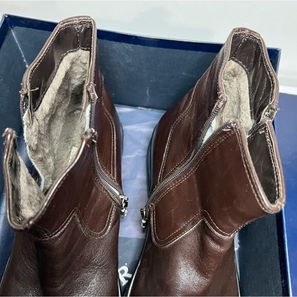 Men's Roberto Rossi Dark Brown Leather Chelsea Ankle Lined Boots Size 42 - Picture 7 of 12